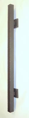 Hammered square door pull bronze