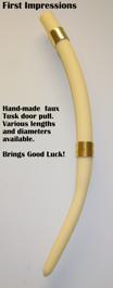 elephant tusk door handle, elephant tusk door pulls, tusk door handles, tusk door pulls