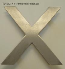 "X" shaped door pull handle