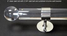 SO CLEAR THEY DISAPPEAR, CURTAIN RODS, CLEAR RODS, CAST ACRYLIC RODS