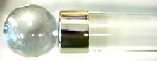 Acrylic ball finials, end caps, acrylic curtain rods, clear curtain rods, clear rods