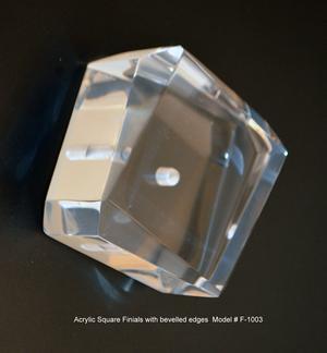 Beveled Square Acrylic Finial