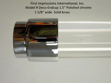 End caps, decorative finials, curtain rod end caps