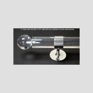acrylic curtain rods