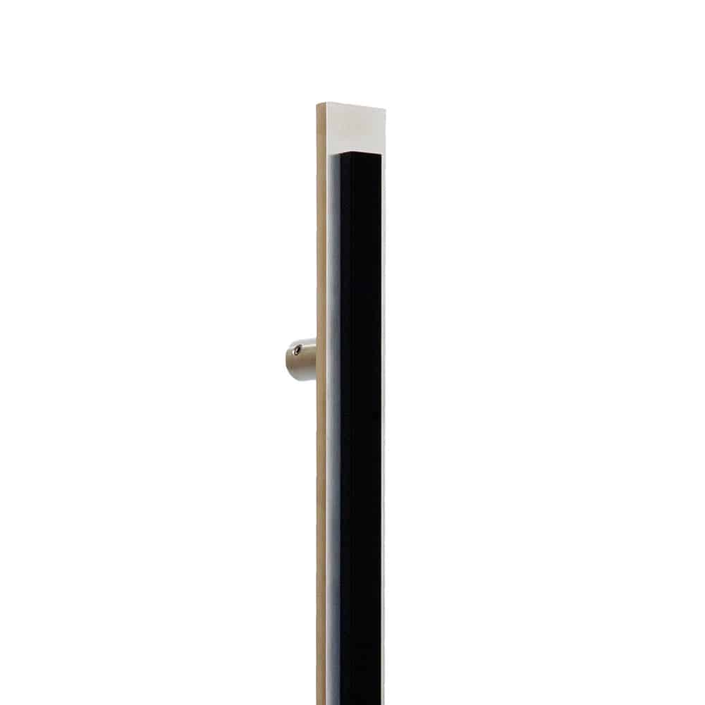 Elk 150 Door Pull - 1-1/2" Two Layered Solid Ruler Grip 3/4" Top Layer, Straight Brass Round Mounts